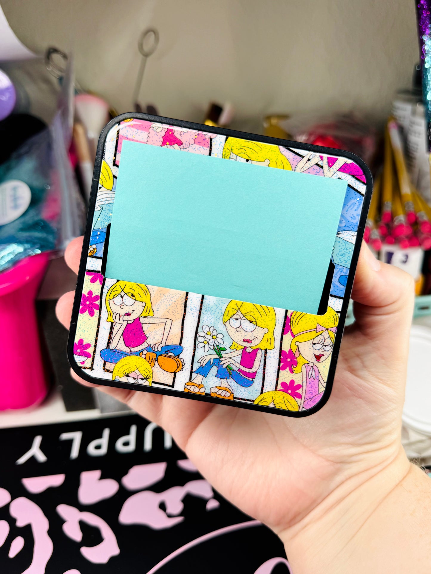 Custom Lizzie Post It Dispenser