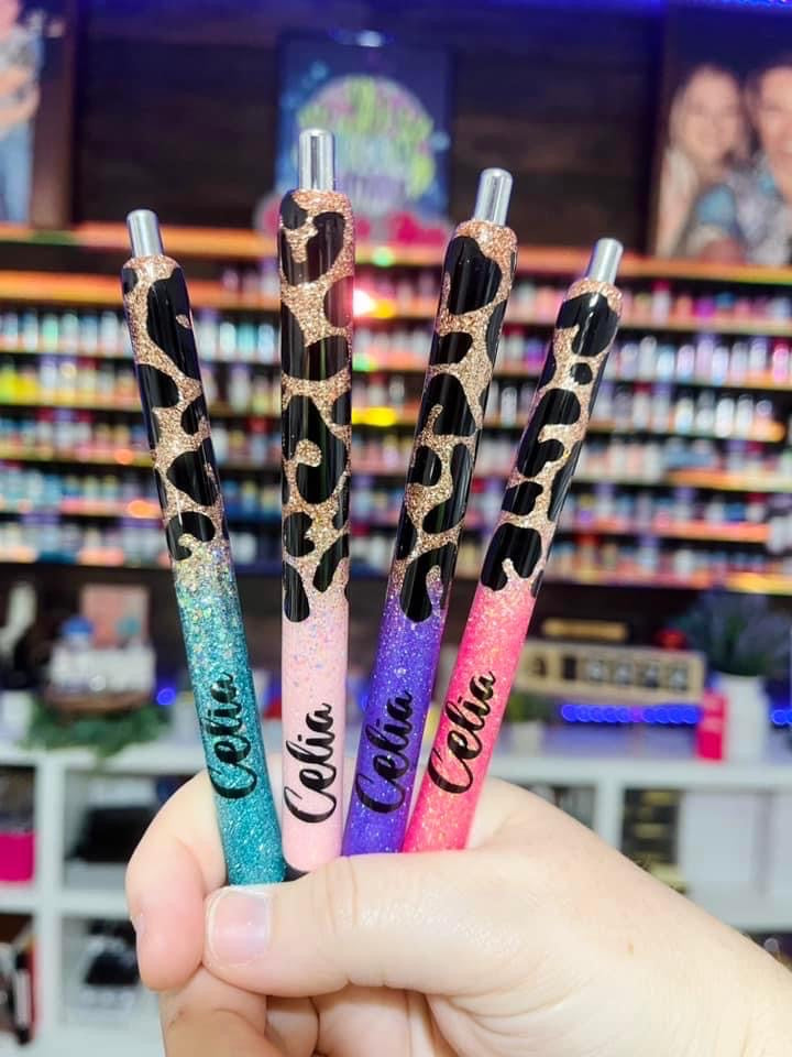 1/2 Leopard Glitter Pen