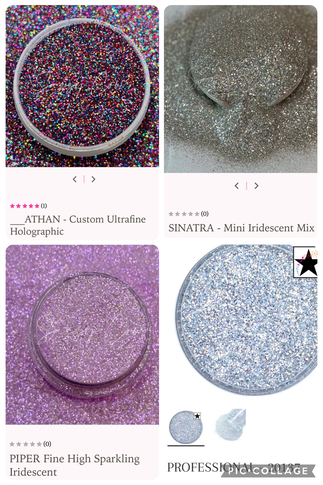 Custom Glitter Small (2 in) Hair Claw Clip