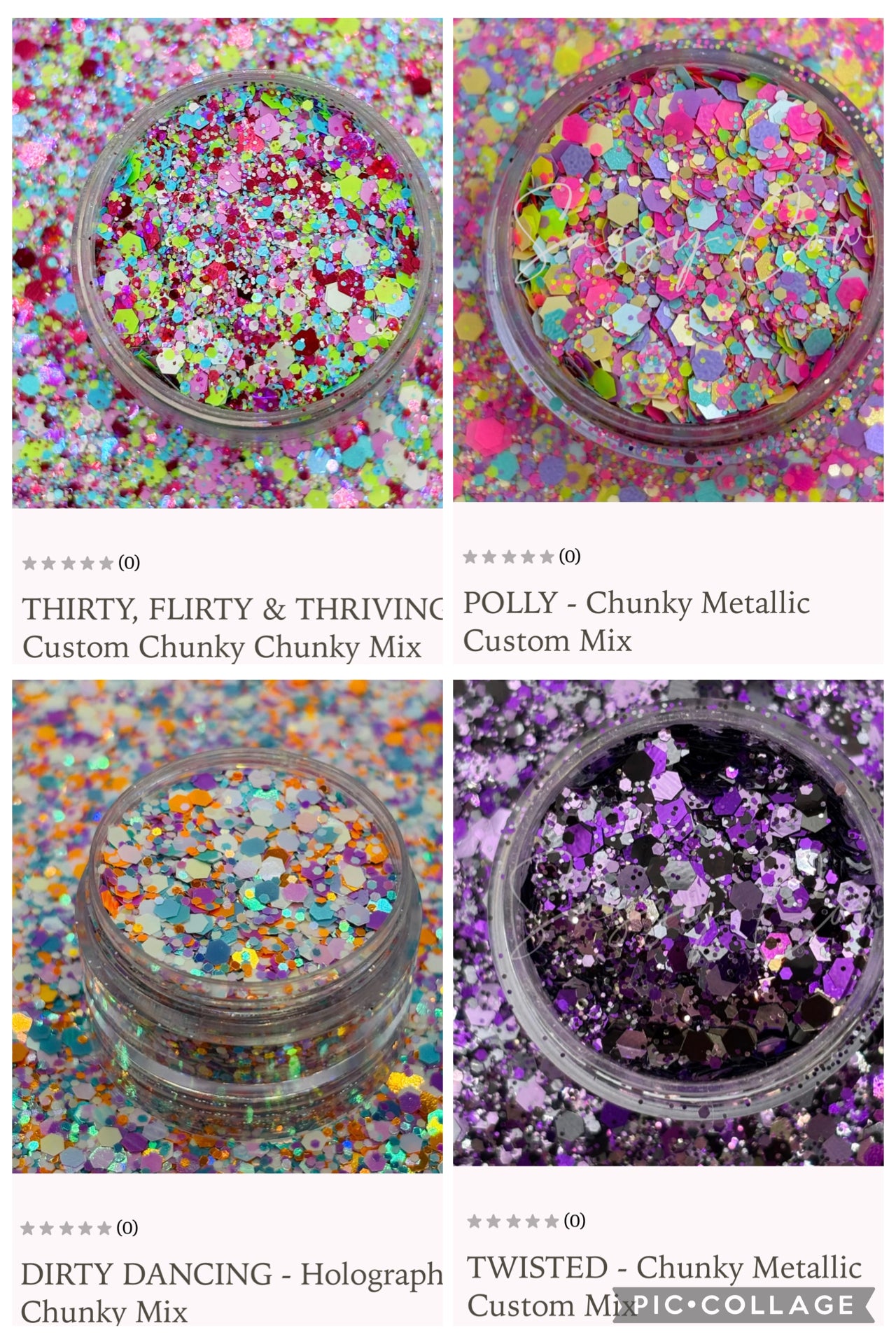 Custom Glitter Small (2 in) Hair Claw Clip