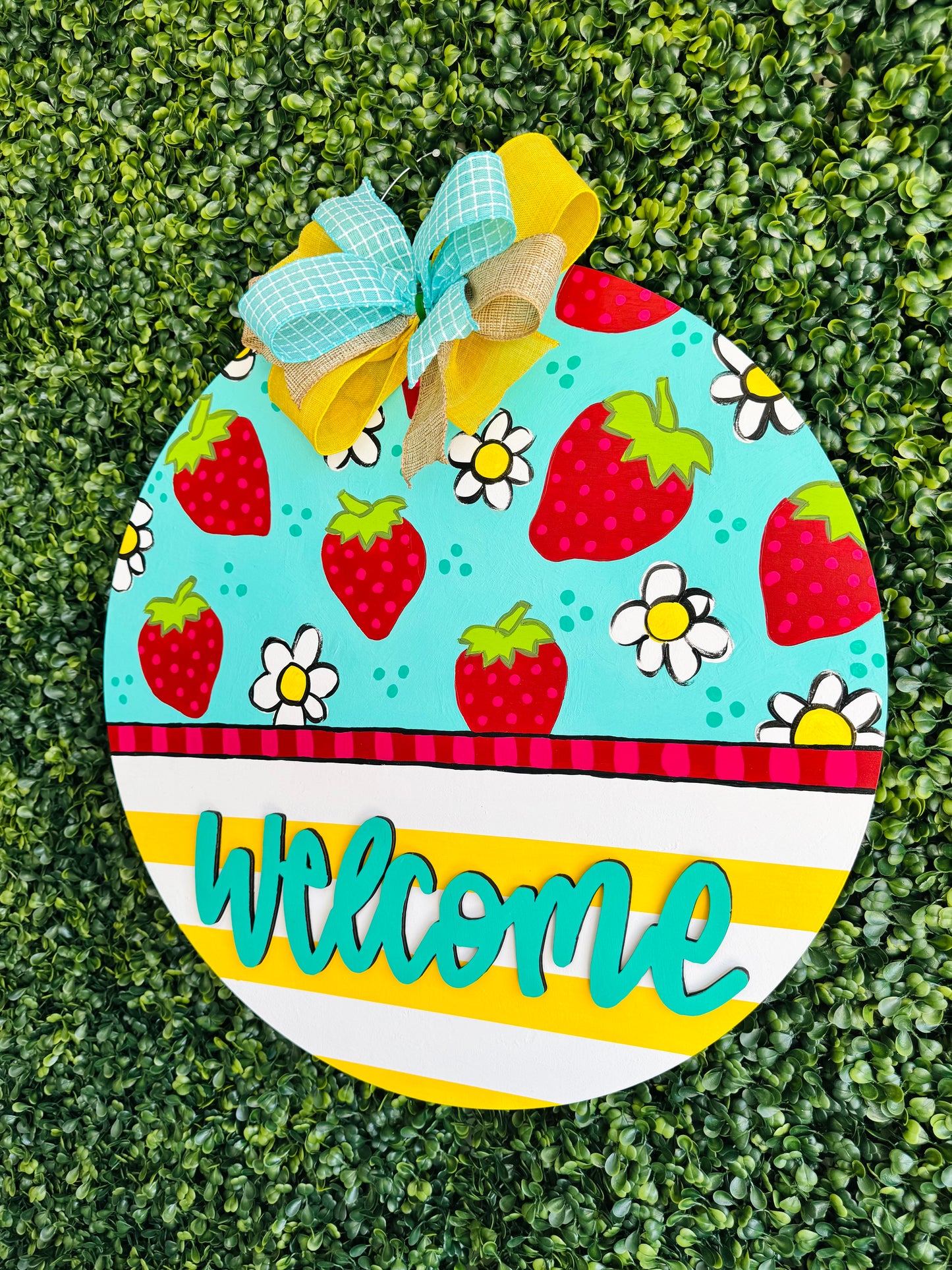 Strawberry Welcome Door Hanger
