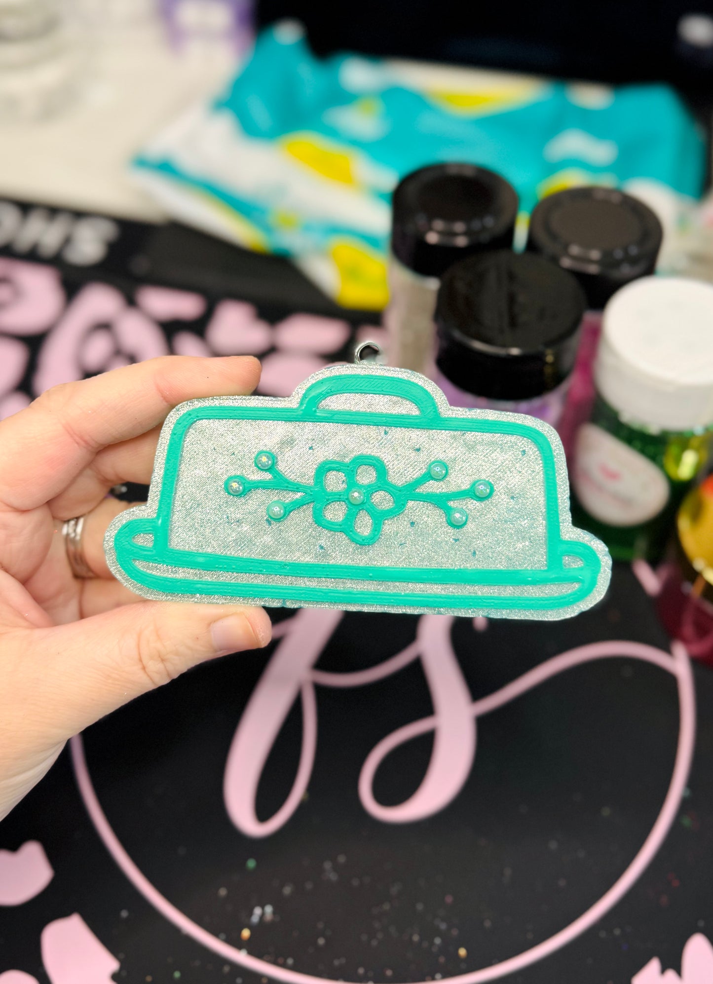 BUTTER DISH IN WATERMELON JOLLY RANCHER