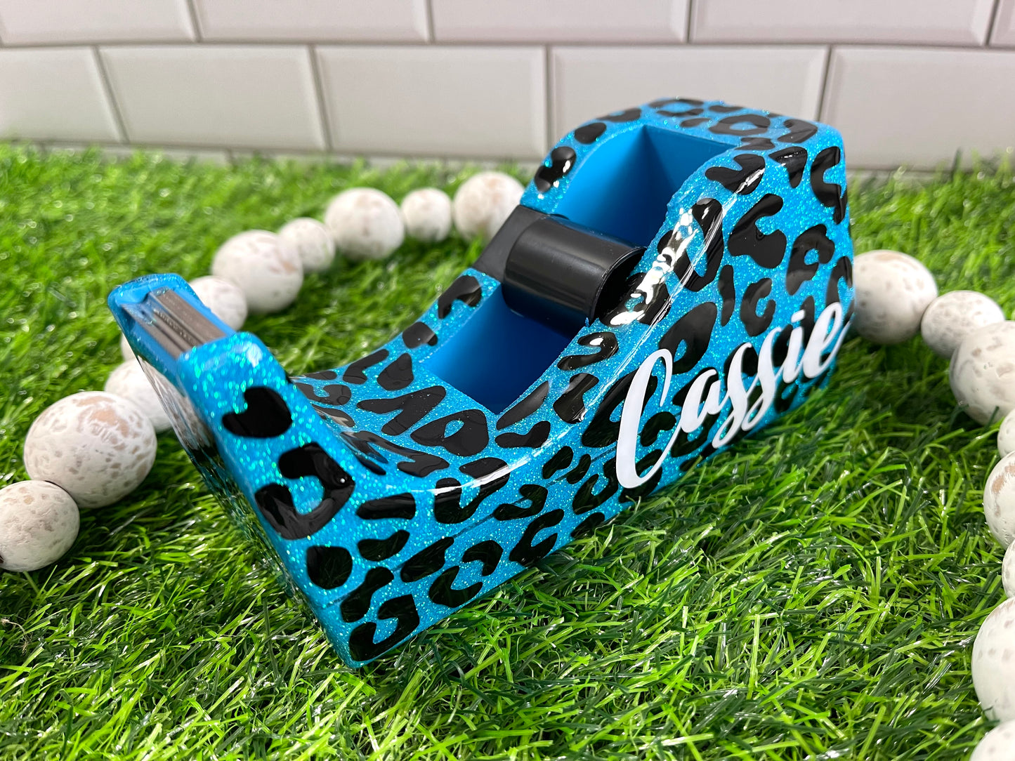 Full Leopard Print Glitter Office Supply Set