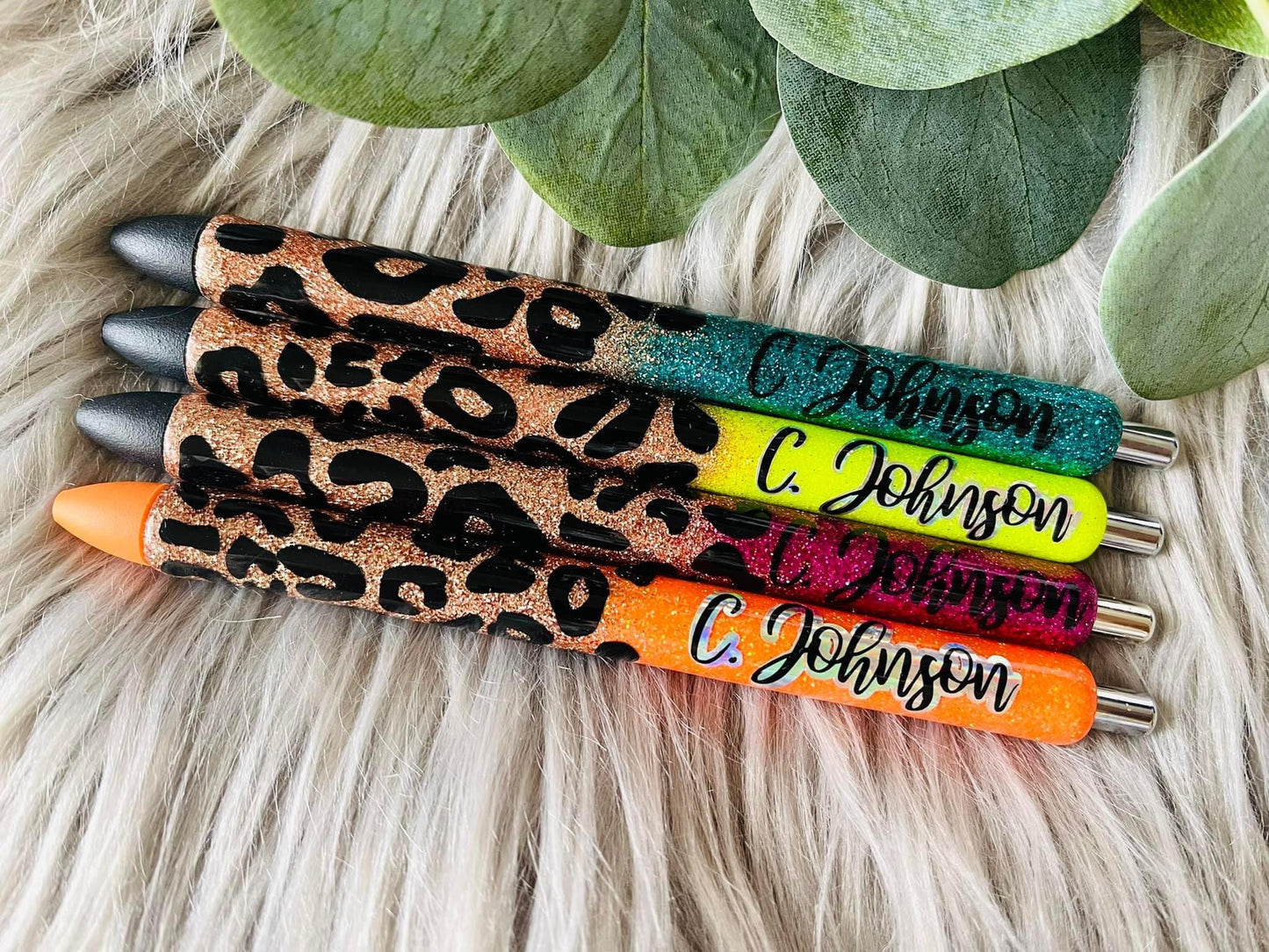 1/2 Leopard Glitter Pen