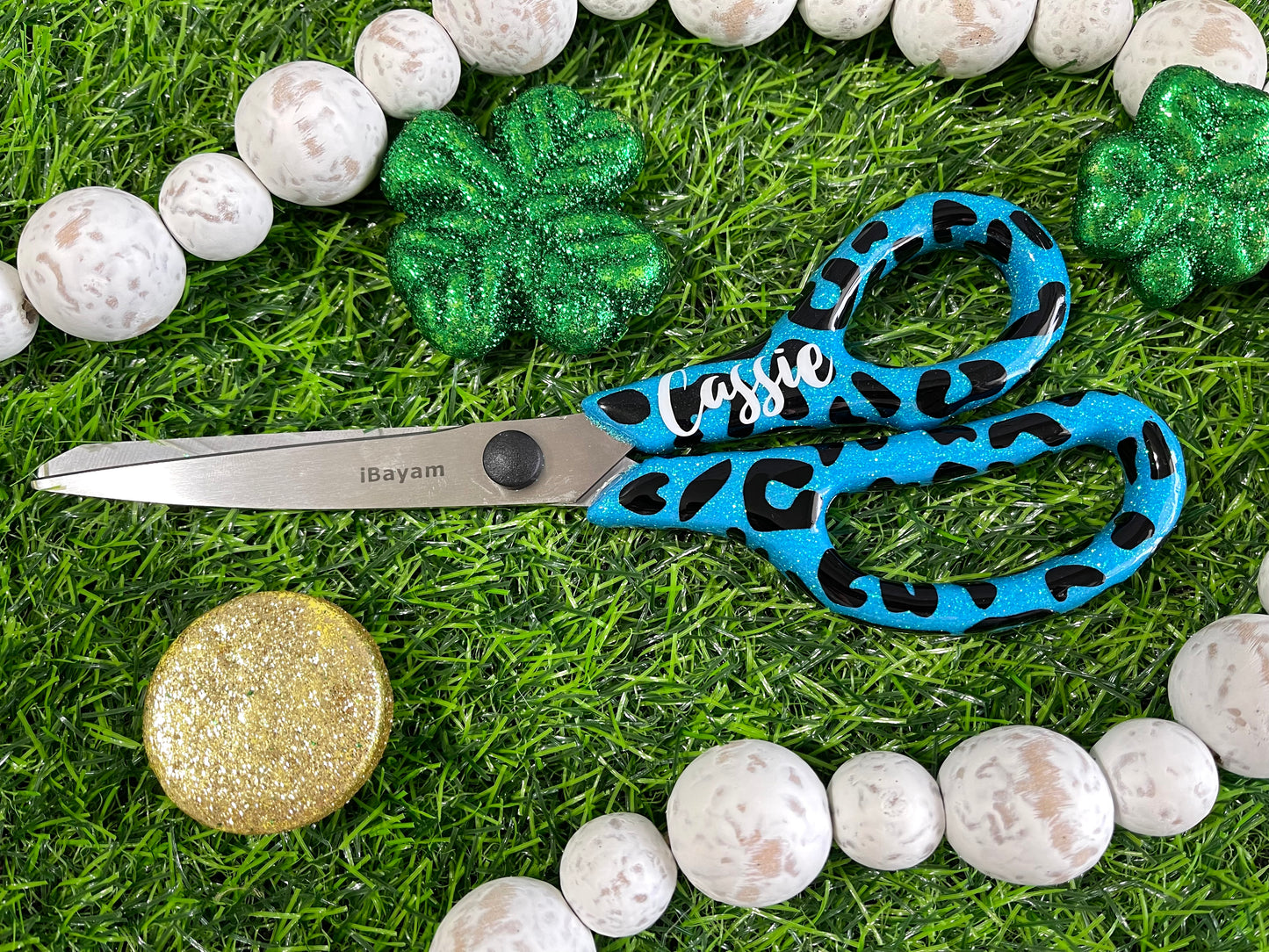 Full Leopard Print Glitter Office Supply Set