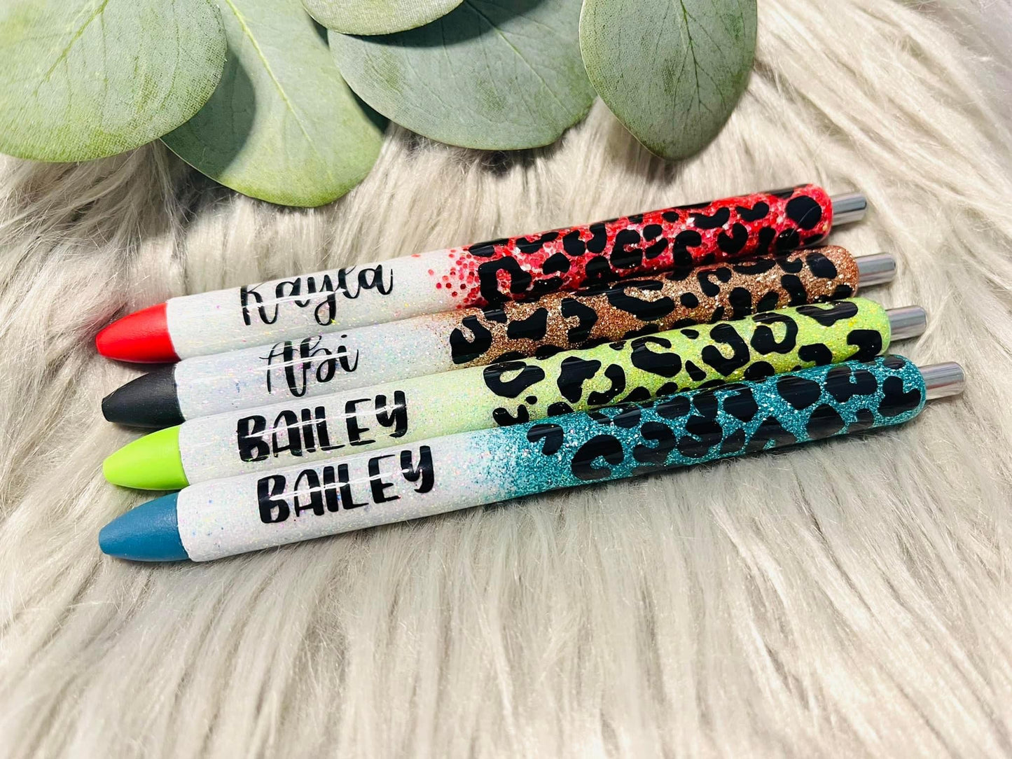 1/2 Leopard Glitter Pen