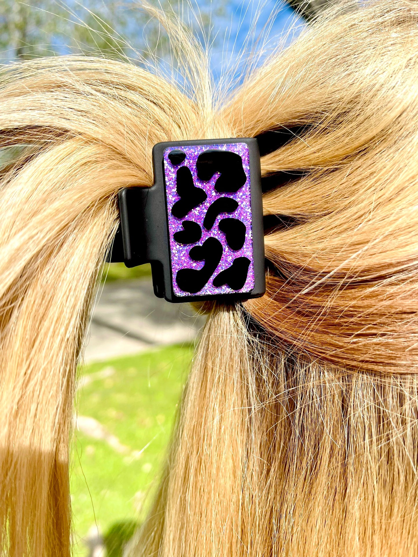 Custom Glitter Small (2 in) Hair Claw Clip