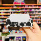 Full Cow Print Glitter Business Card Holder
