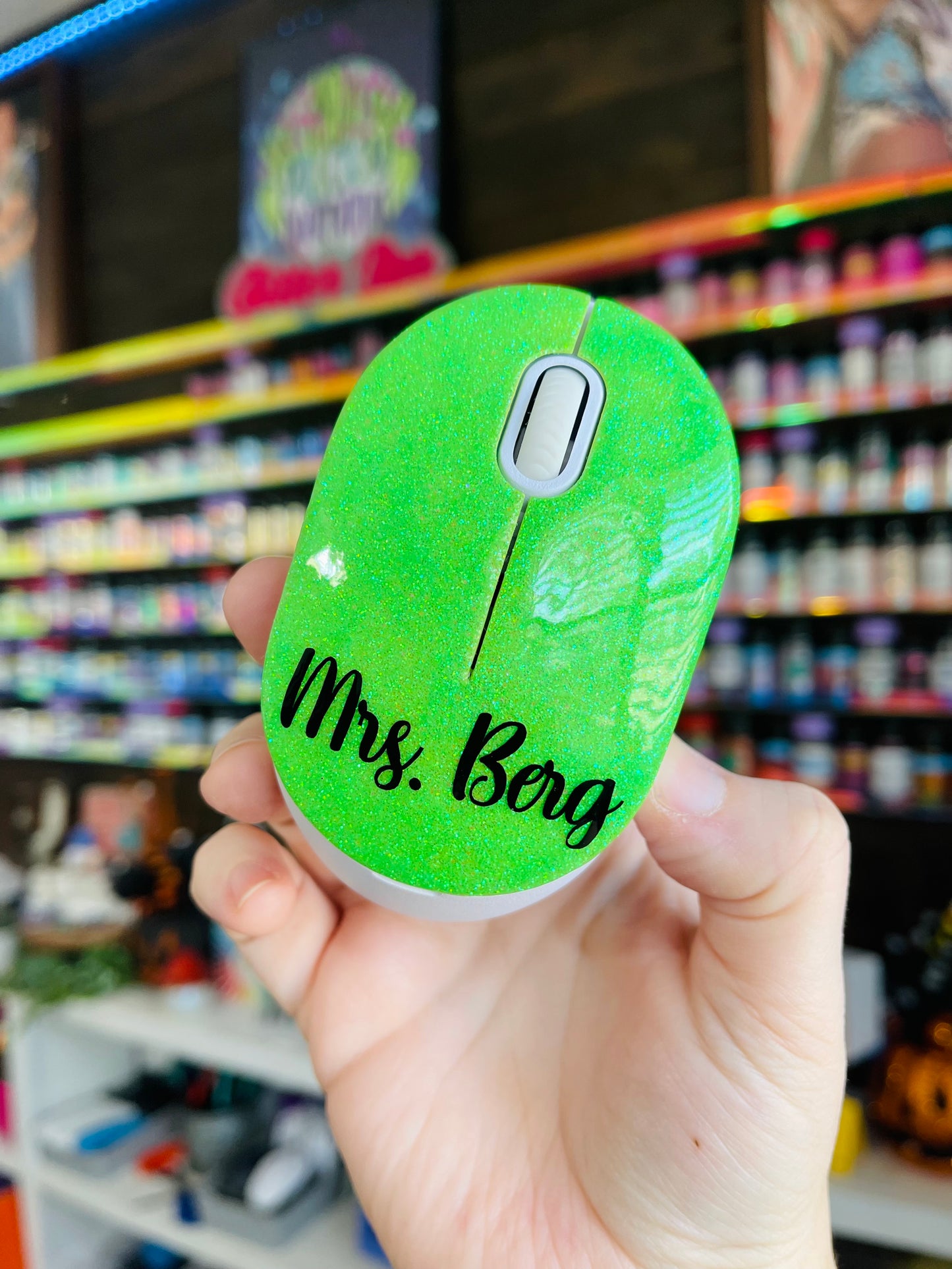 Single Color Glitter Wireless Computer Mouse