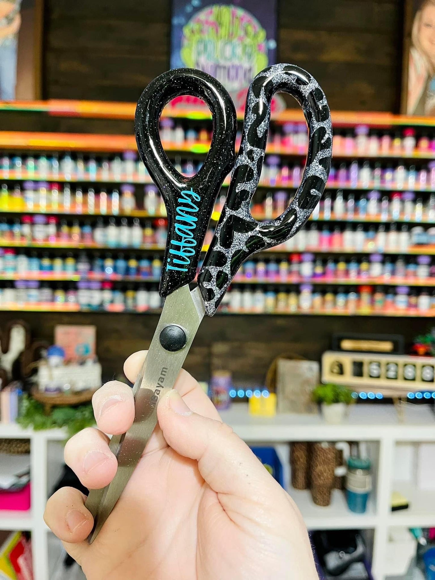 1/2 Leopard Glitter Scissors