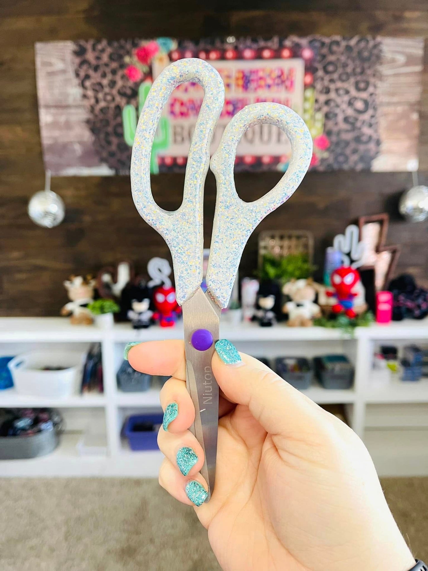 Single Color Glitter Scissors