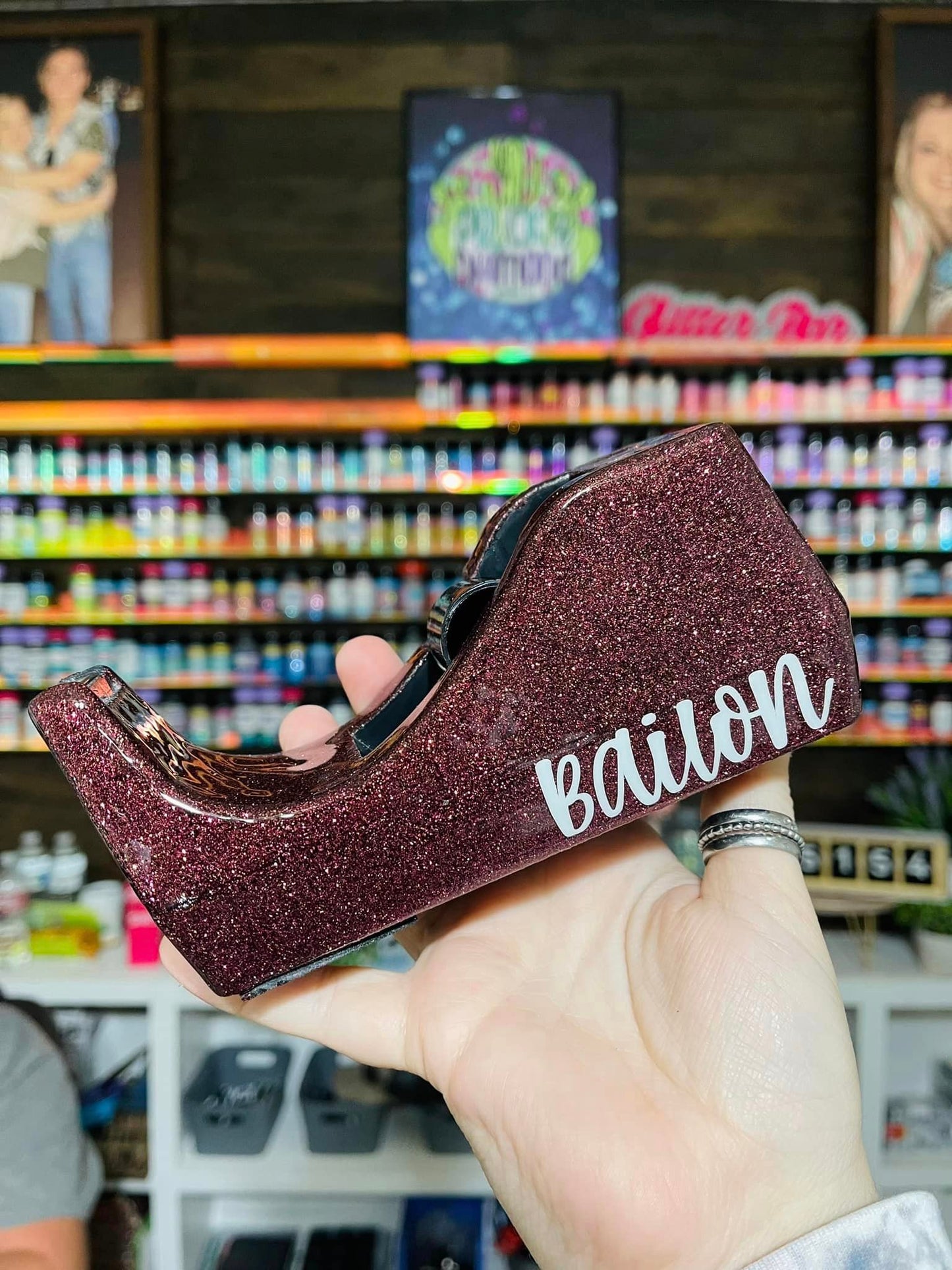 Single Color Glitter Tape Dispenser