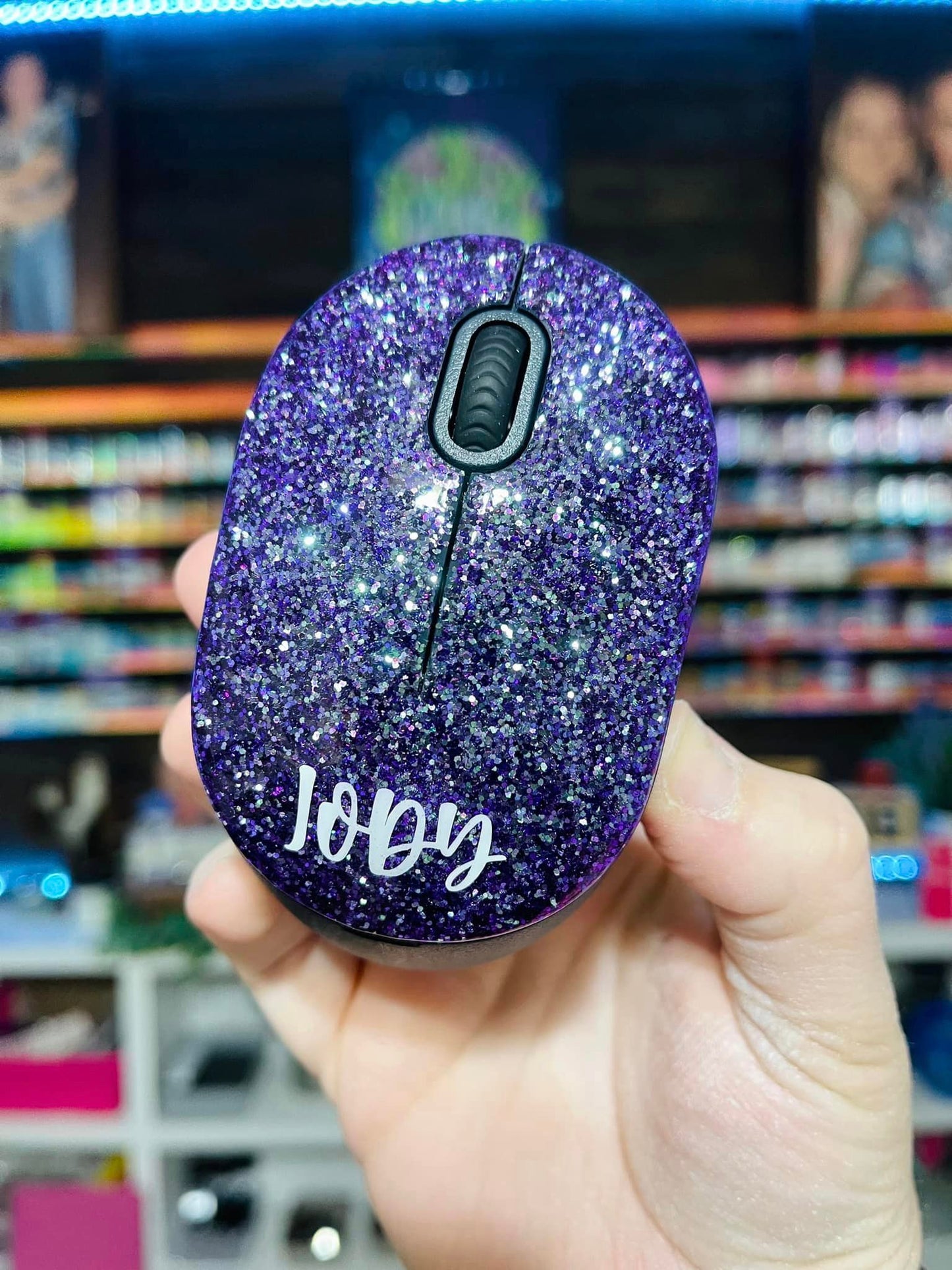 Single Color Glitter Wireless Computer Mouse