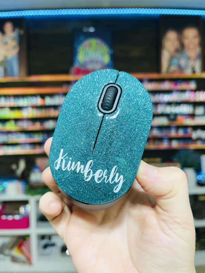 Single Color Glitter Wireless Computer Mouse
