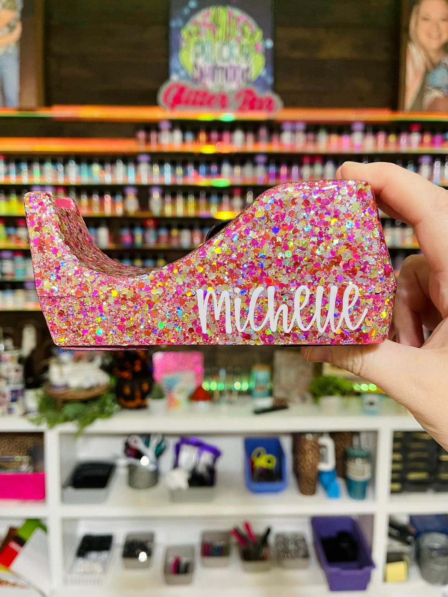 Single Color Glitter Tape Dispenser