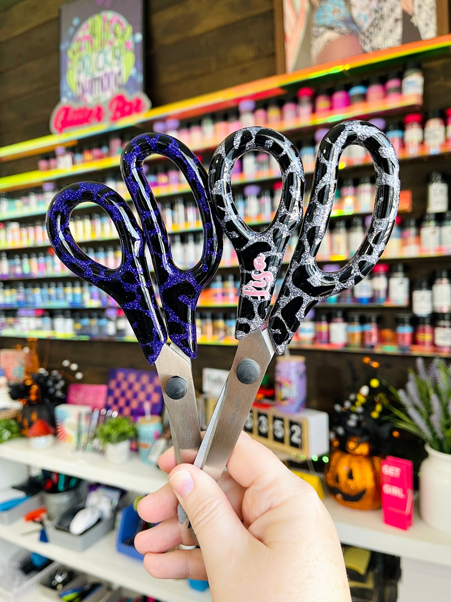 Full Leopard Glitter Scissors