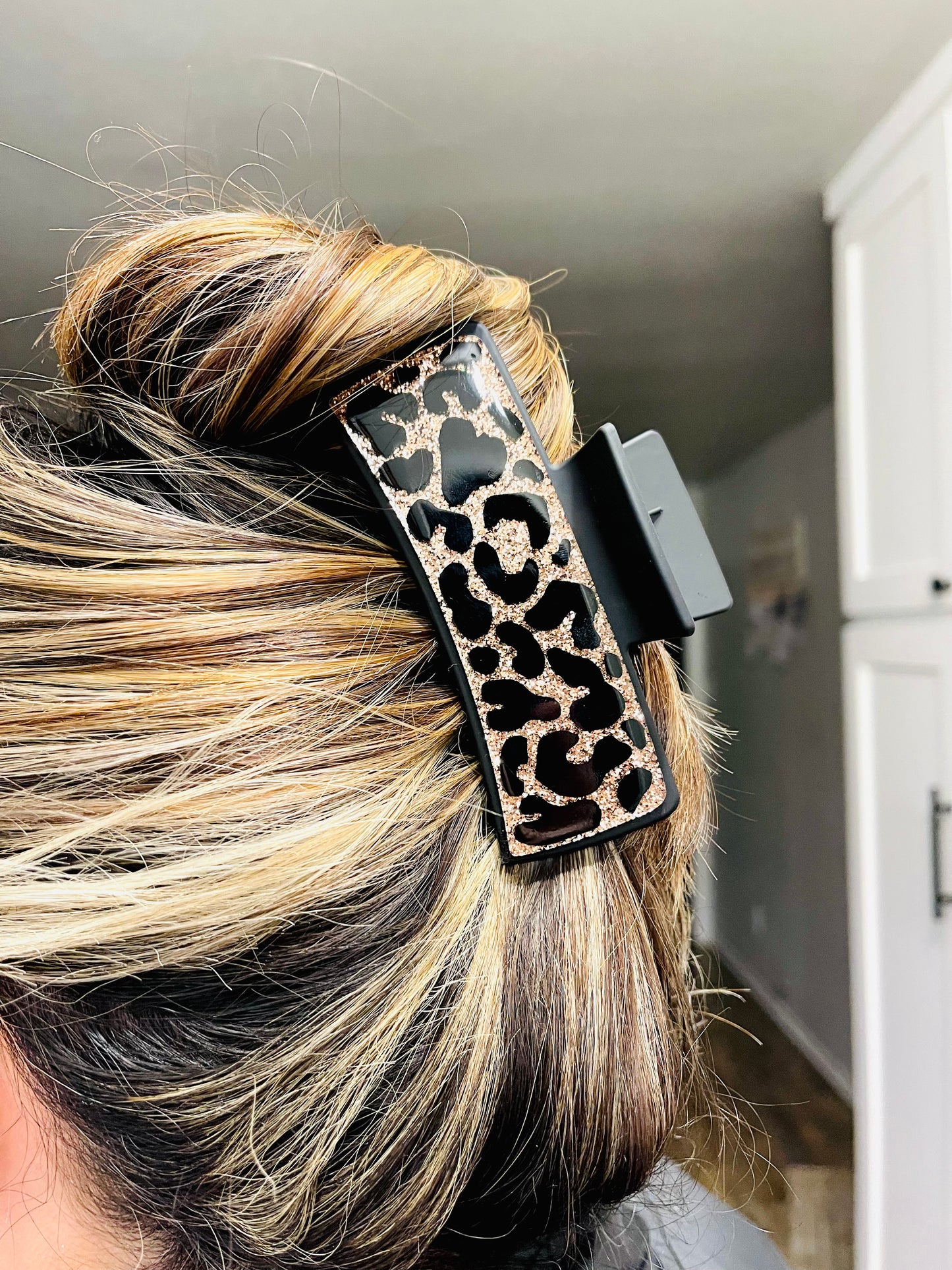 Custom Glitter Large (4 in) Hair Claw Clip