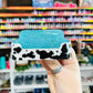 1/2 Cow Print Glitter Business Card Holder