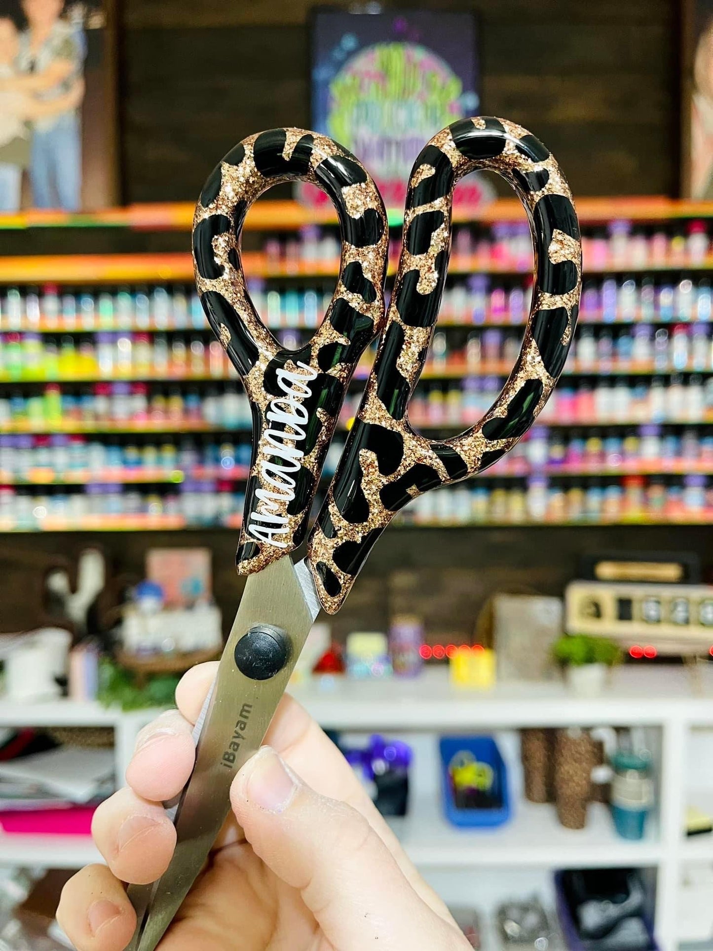 Full Leopard Glitter Scissors