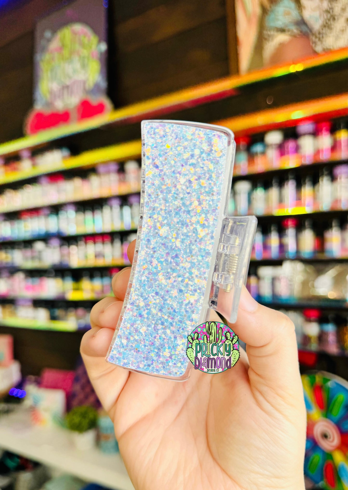 Custom Glitter Large (4 in) Hair Claw Clip