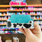 1/2 Cow Print Glitter Business Card Holder