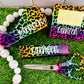 Full Leopard & Rainbow Print Glitter Office Supply Set