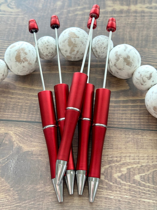 Matte Red Bead-able Pen