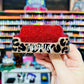 1/2 Leopard Glitter Business Card Holder