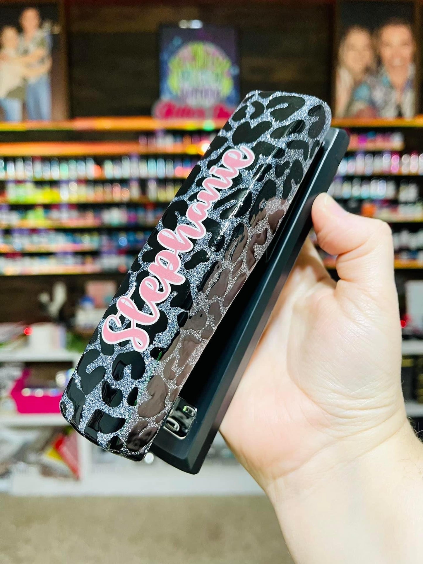 Full Leopard Glitter Stapler
