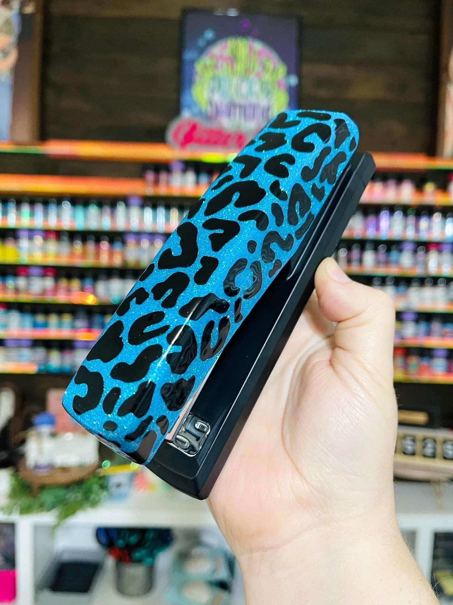 Full Leopard Glitter Stapler