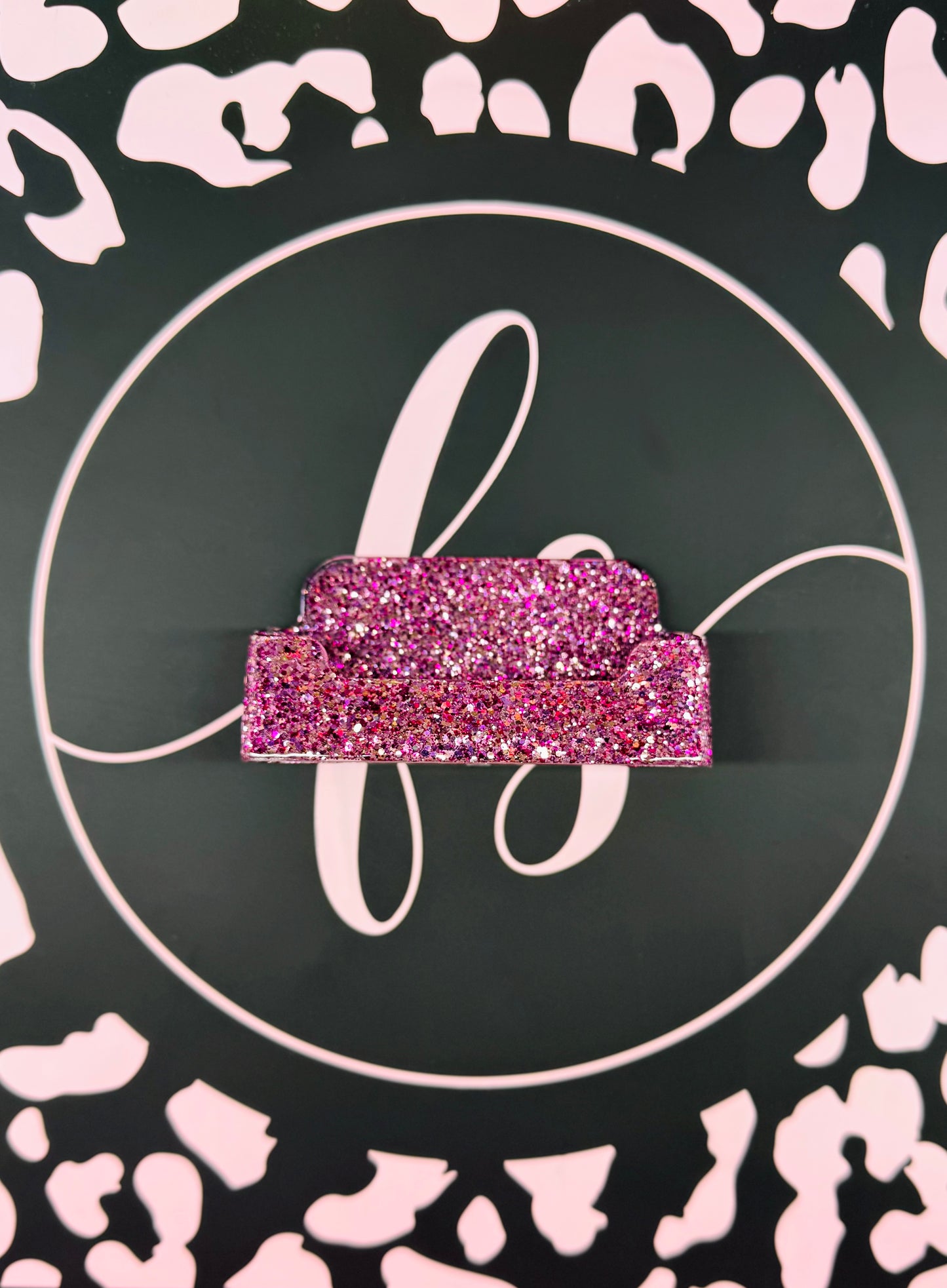 Single Color Glitter Business Card Holder