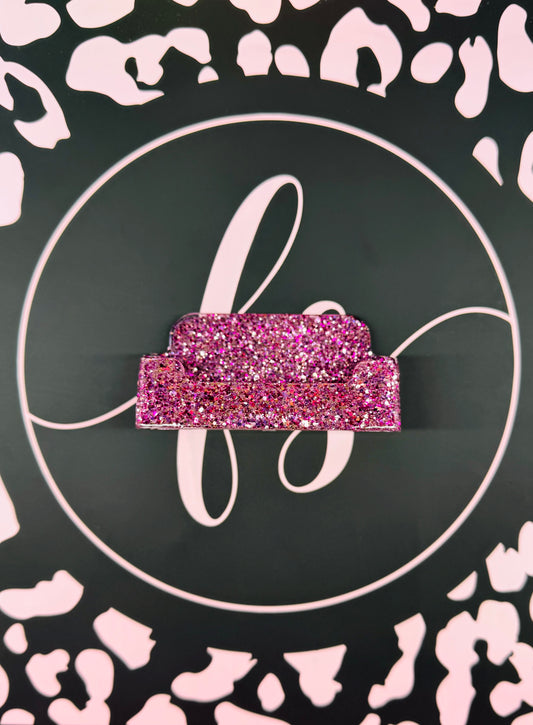 Single Color Glitter Business Card Holder