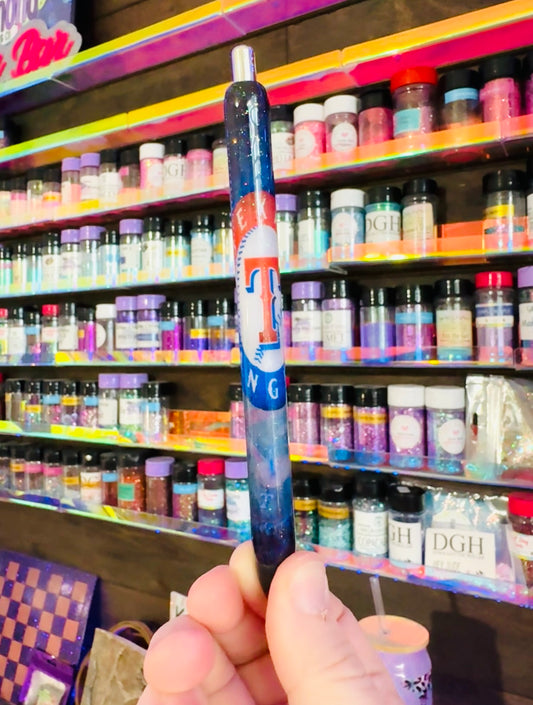 Texas Rangers Glitter Pen