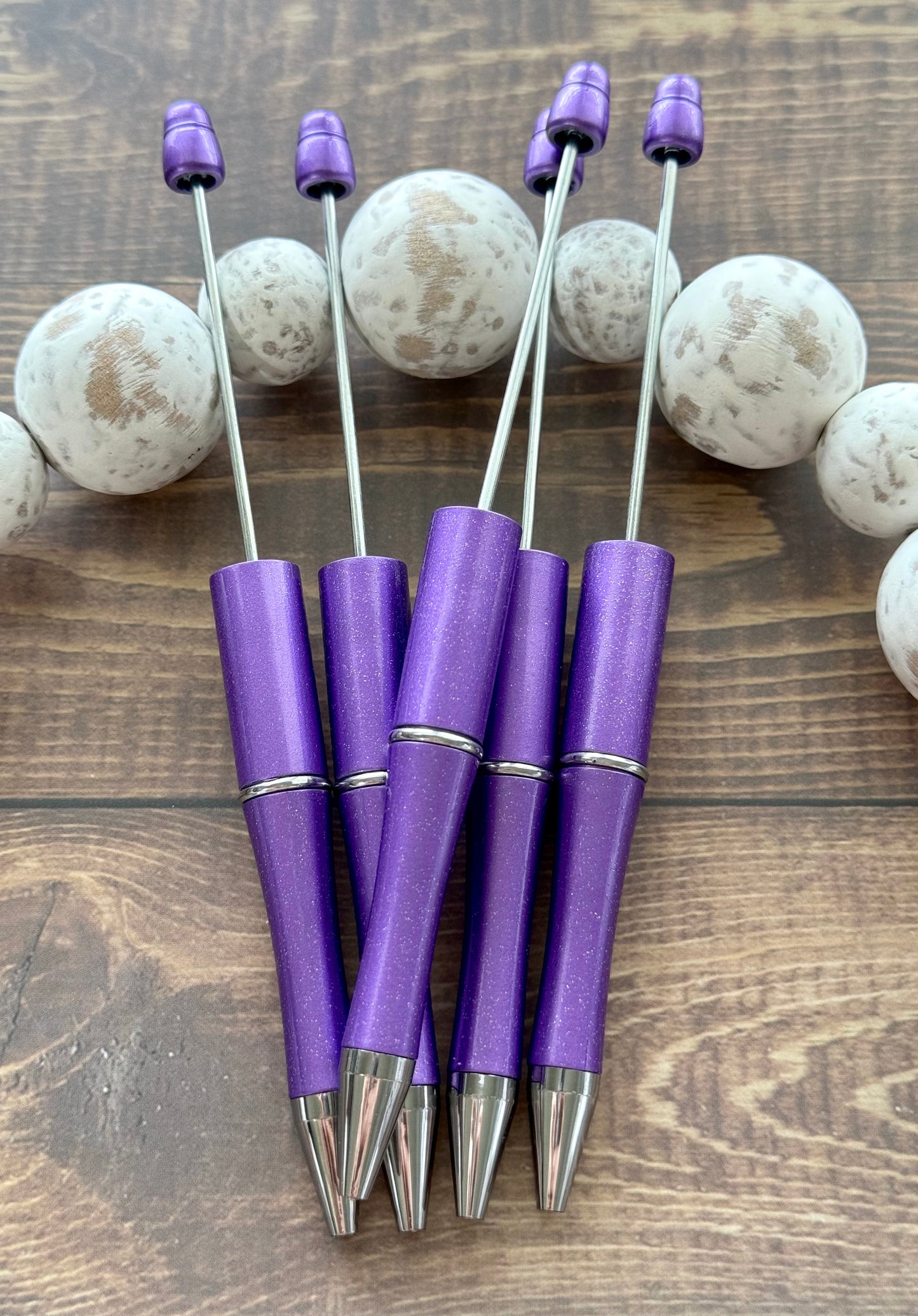 Lavender With Sparkle Bead-able Pen