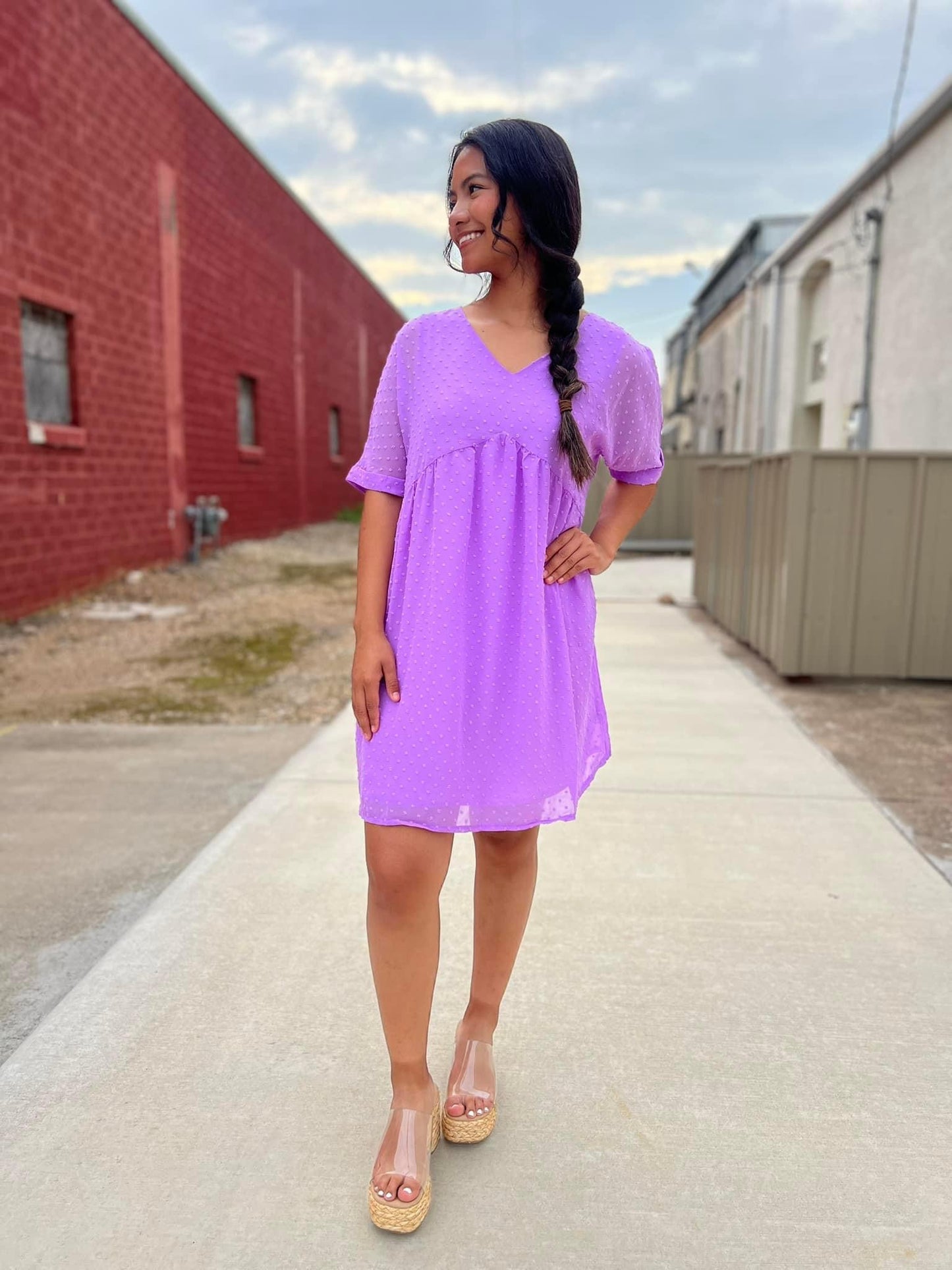 bright lavender dresds