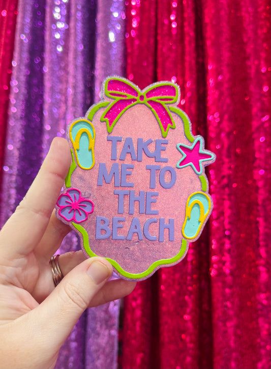 TAKE ME TO THE BEACH IN MAHOGANY CHERRY