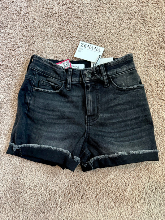 black zenana Denim shorts SIZE SMALL