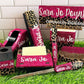 1/2 Leopard Glitter Office Supply Set
