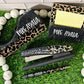 1/2 Leopard Glitter Office Supply Set