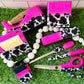 1/2 Cow Print Glitter Office Supply Set