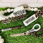 1/2 Leopard Glitter Office Supply Set