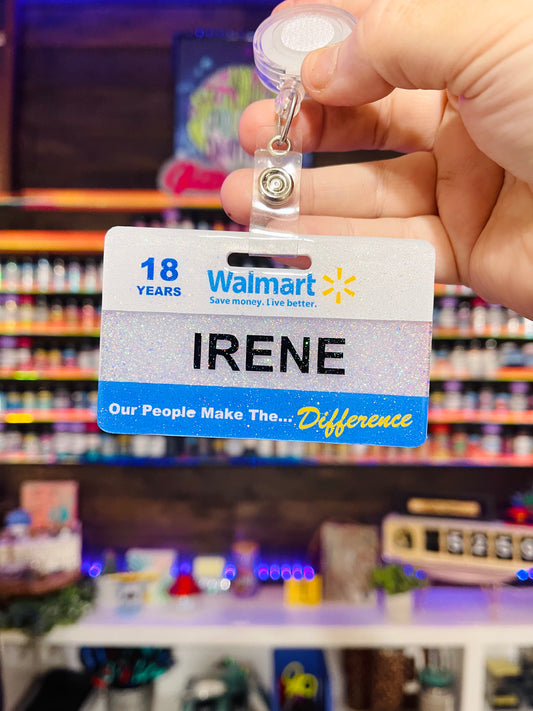 Walmart Glitter Name Tag